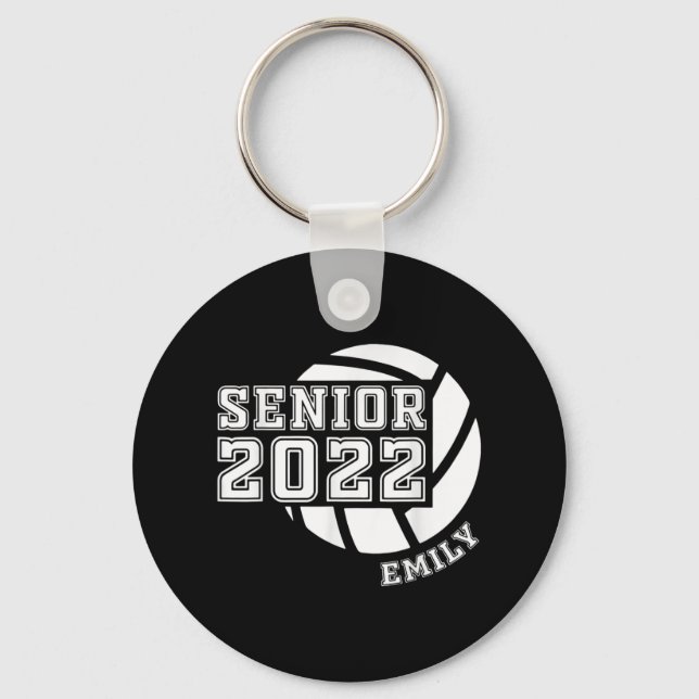 Graduating Class of  Senior Volleyball Team Player Keychain (Front)