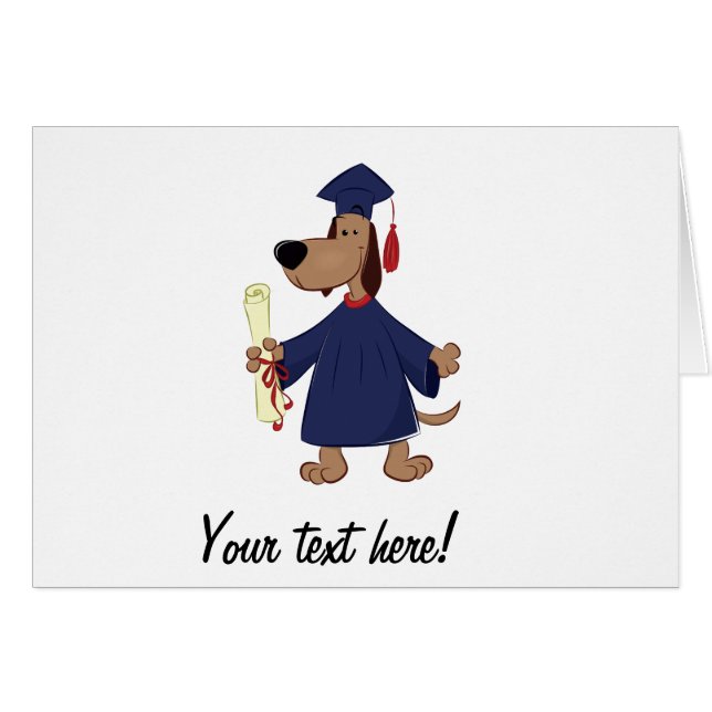 Graduating dog clipart (Front Horizontal)