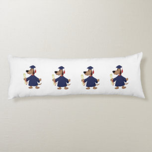 Graduating dog clipart body pillow