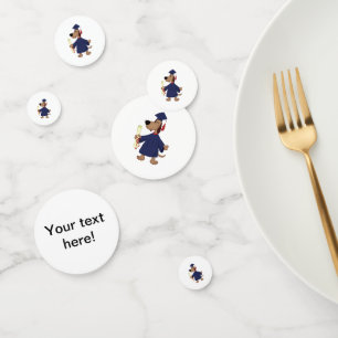 Graduating dog clipart confetti