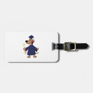 Graduating dog clipart luggage tag