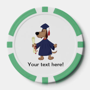 Graduating dog clipart poker chips