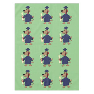 Graduating dog clipart tablecloth