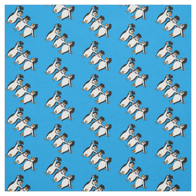 Graduating Penguins Fabric (Swatch)