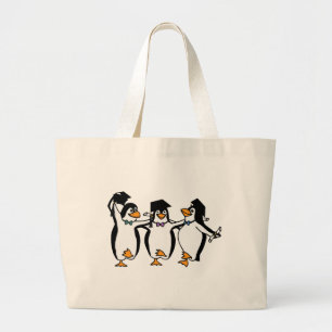 Graduating Penguins Large Tote Bag