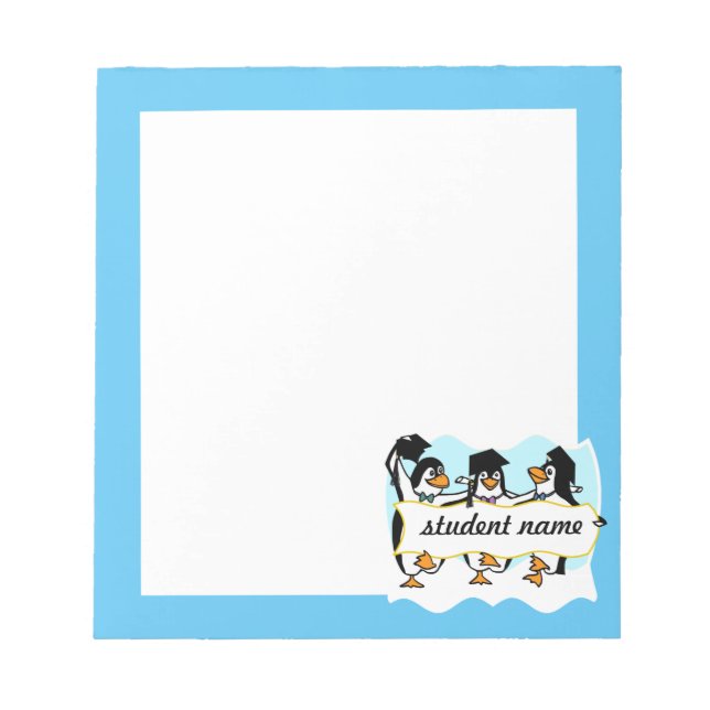Graduating Penguins w/Banner Notepad (Front)