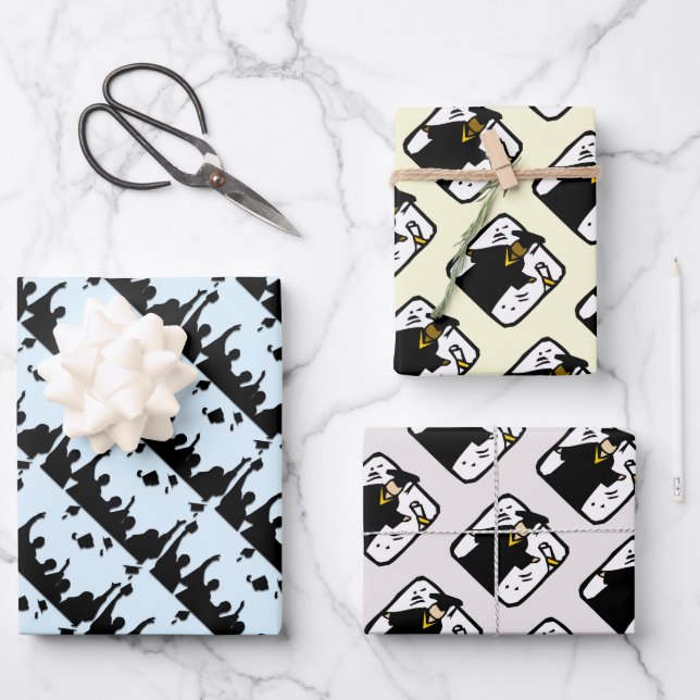 Graduating Students Graduation  Wrapping Paper Sheet (Front)