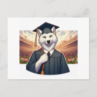 Graduating Wolf Invitation Postcard