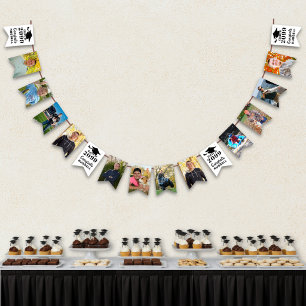 Graduation 12 Photos Class Year Congrats Name Bunting Flags