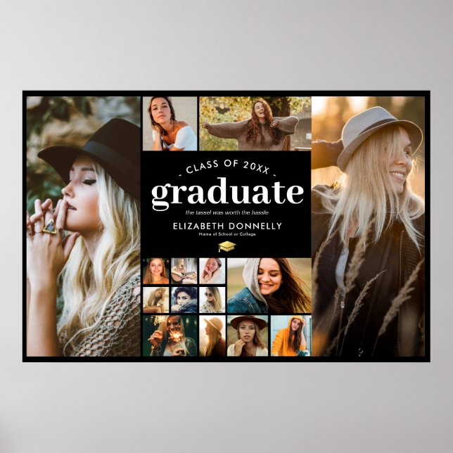 Graduation 15 Photo Collage Poster (Front)