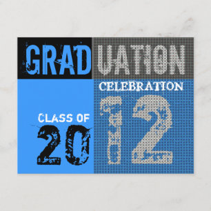 Graduation 2012 Party Graphic Blue invitation