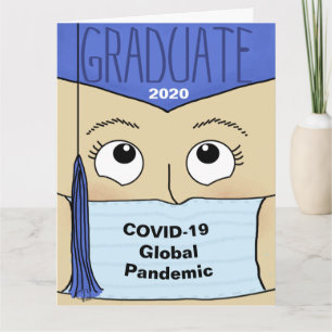 Graduation 2020 during COVID-19 Female Grad Big Card
