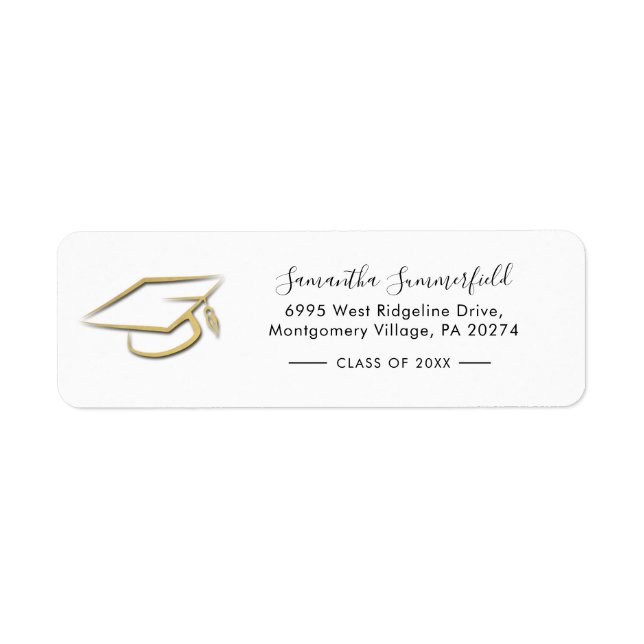 Graduation 2023 Graduate Cap Return Address (Front)