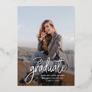 Graduation 2023 Photo Script Grad Party Silver
