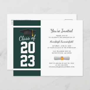 Graduation 2024 Green Grad Party Invitation