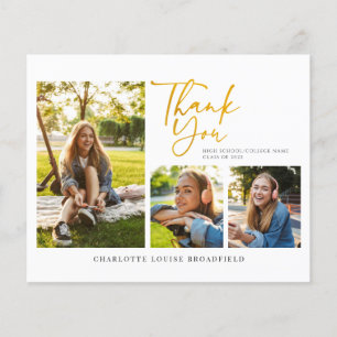 Graduation 2024 Modern Script Carte de remerciemen