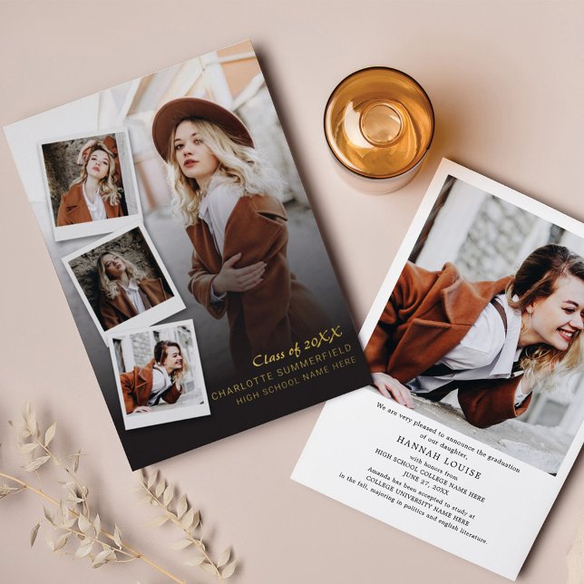 Graduation 2024 Photos Gold Foil Announcement  (Creator Uploaded)