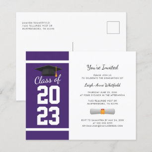 Graduation 2024 Purple Party Invitation