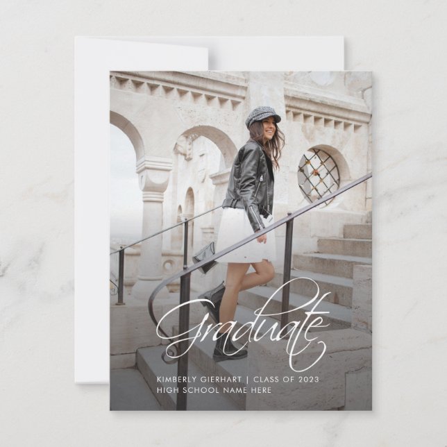 Graduation 2024 Script Photo Grad Faire-part (Devant)