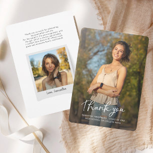 Graduation 2024 Script Photo Grad Party Thank You Card