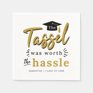 Graduation 2024 Tassel Was Worth the Hassle Paper Napkin