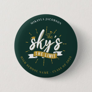 Graduation 2024 The Sky's The Limit Graduate 2 Inch Round Button