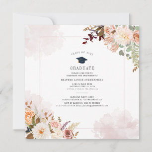 Graduation 2025 Bloom Floral Grad Party Invitation