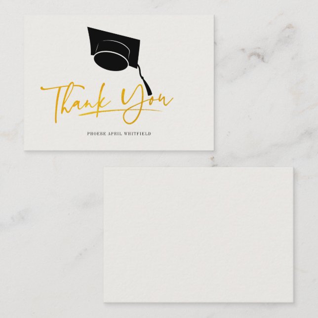 Graduation 2025 Cap Grad Thank You Card (Front/Back)