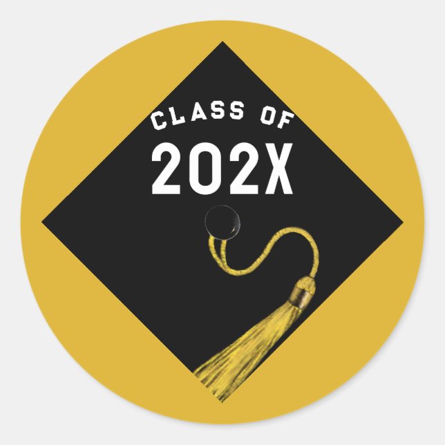 Graduation 2025 classic round sticker (Front)