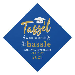 Graduation 2025 College Graduate Gag Blue  Graduation Cap Topper
