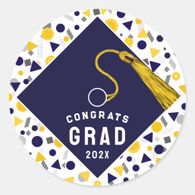Graduation 2025 Congrats Classic Round Sticker (Front)