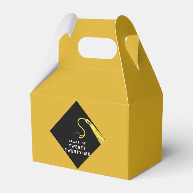 Graduation 2025 Gold Favor Box (Front Side)