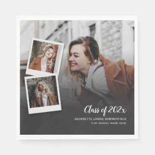 Graduation 2025 Grad Photos Open House Party Paper Napkin