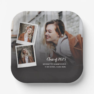 Graduation 2025 Grad Photos Party Paper Plate