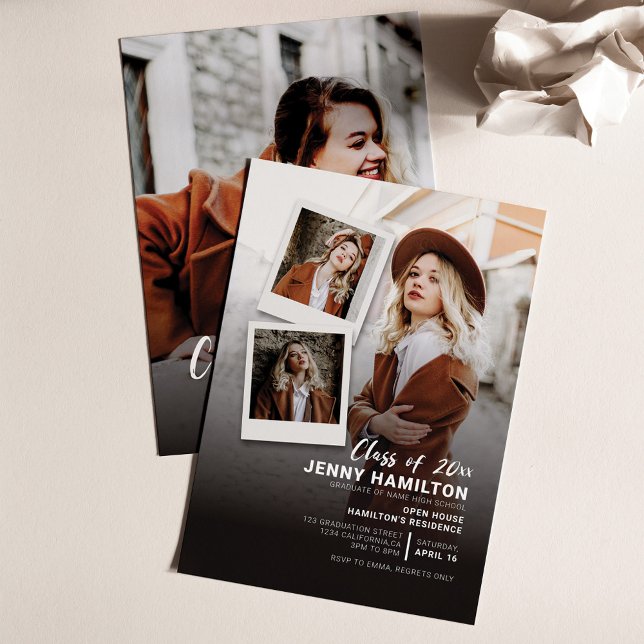 Graduation 2025 Grad Photos Script Party Invitation (Creator Uploaded)