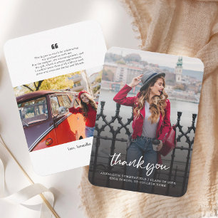 Graduation 2025 Grad Photos Thank You Card