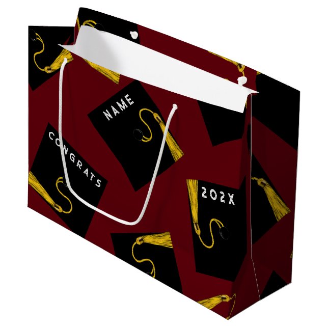 Graduation 2025 Grand sac cadeau (Devant Angle)