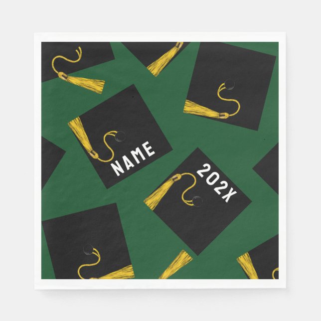 Graduation 2025 Green Napkin (Front)