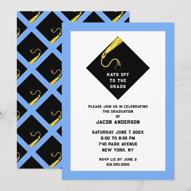 Graduation 2025 Invitations de Partie (Devant / Derrière)