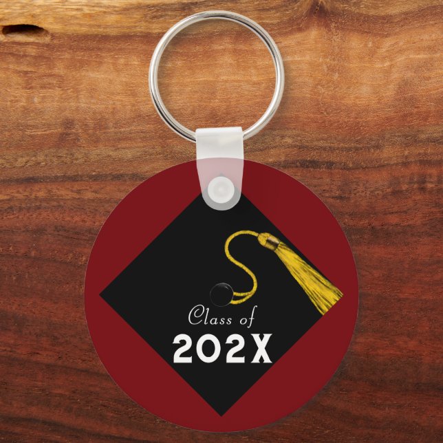 Graduation 2025 Maroon Keepsake Keychain (Front)