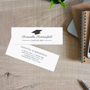 Graduation 2025 Modern College Script Contact Calling Card