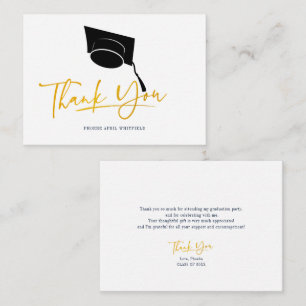 Graduation 2025 Modern Grad Script Thank You Card