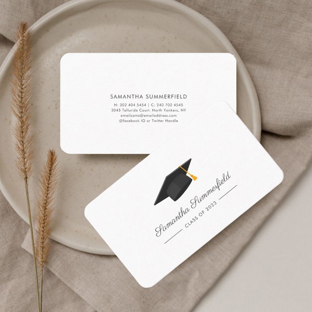 Graduation 2025 Name Script Grad Calling Card (Graduate 2024 Calling Enclosure Card)