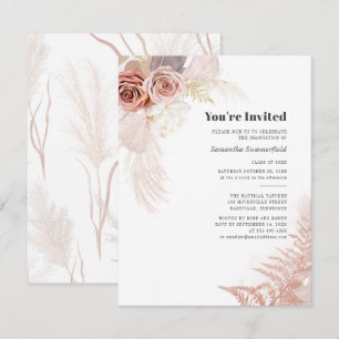 Graduation 2025 Pampas Grass Invitation
