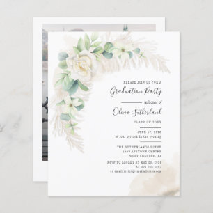 Graduation 2025 Pampas Grass Photo Invitation