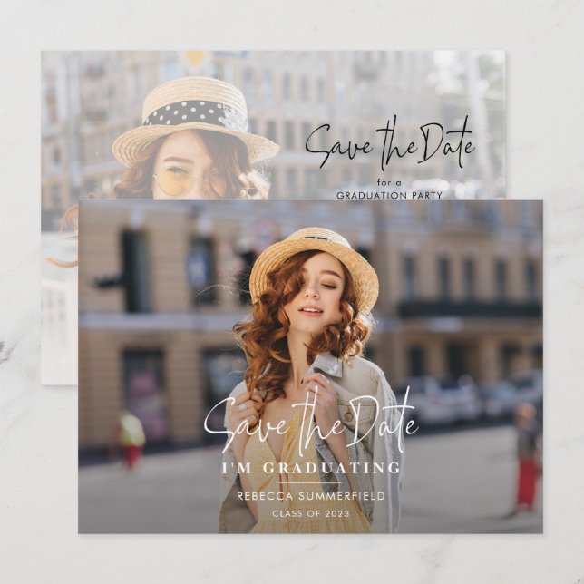 Graduation 2025 Party Save the Date Announcement (Front/Back)