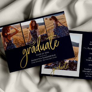Graduation 2025 Photo Collage Grad Announcement