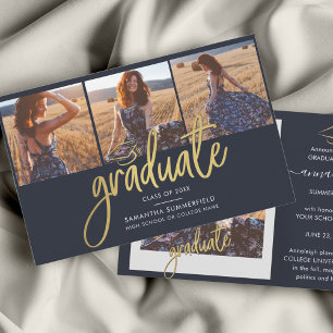 Graduation 2025 Photo Collage Grad Announcement