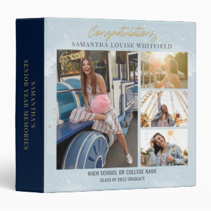 Graduation 2025 Photo Collage Grad Memories Custom Binder