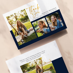 Graduation 2025 Photo Collage Script Thank You Card